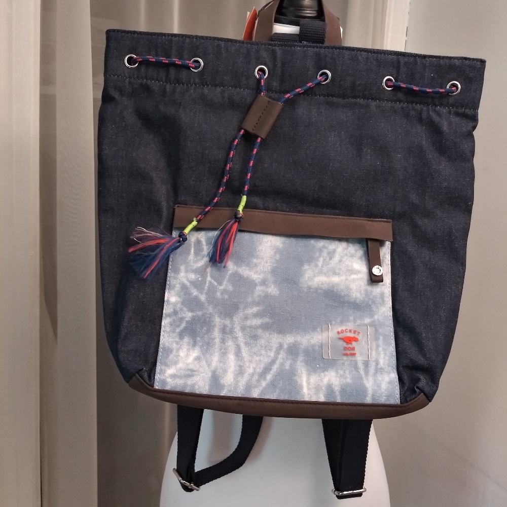 NWT Rocket Dog Denim Tote/Backpack